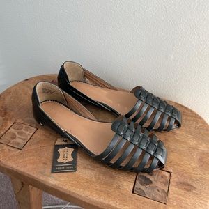 Black huarache leather “Sidney” sandals by Crevo 8